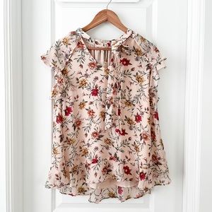 Mystree Pink Floral Top Blouse NWT